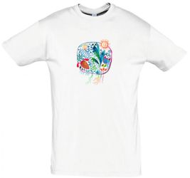 Petissimo "Jungle" férfi póló - fehér  S 