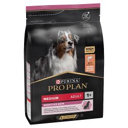 Pro Plan Adult Medium Sensitive Skin Optiderma - Salmon  3 kg