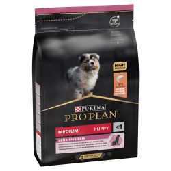 Pro Plan Puppy Medium Sensitive Skin Optiderma  3 kg