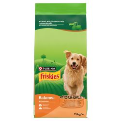 Friskies száraz kutyaeledel - Balance csirke és marha zöldséggel  15 kg