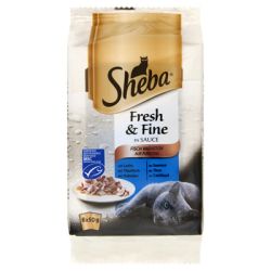 Sheba Fresh & Fine lazaccal és tonhallal 6 x  50 g