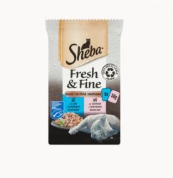 Sheba Fresh & Fine - lazaccal és tonhallal mártásban 6 x  50 g