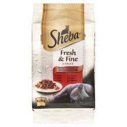 Sheba Fresh & Fine marhával és csirkével 6 x  50 g