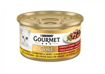 Gourmet Gold Falatok szószban csirkével, szívvel és májjal   85 g