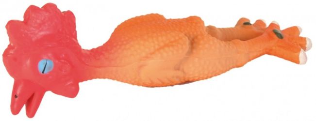 Trixie latex sípolós csirke  15 cm