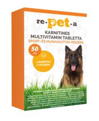 Repeta karnitines multivitamin tabletta sport-és munkakutyáknak  50 db