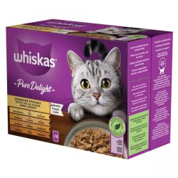 WHISKAS alutasakos eledel válogatás szárnyas ízesítésben felnőtt macskák részére 12 x  85 g