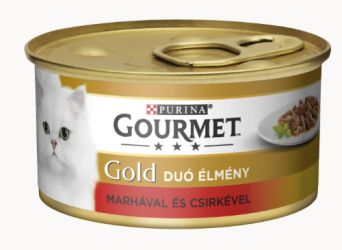 Gourmet Gold Duó élmény marhával és csirkével   85 g