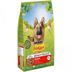Friskies száraz kutyaeledel - Active marhával  10 kg