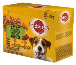 Pedigree alutasakos eledel marhával, csirkével, báránnyal, baromfival 12 x  100 g