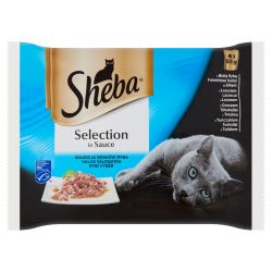 Sheba Selection alutasakos eledel - halas válogatás 4 x  85 g
