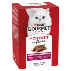 Gourmet Mon Petit Intense nedves eledel válogatás marhával, borjúval, báránnyal 6 x  50 g