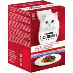 Gourmet Mon Petit nedves macskaeledel - húsos 6 x  50 g