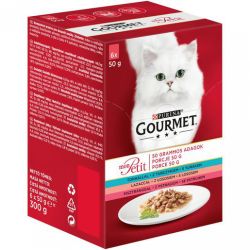 Gourmet Mon Petit nedves macskaeledel - halas 6 x  50 g