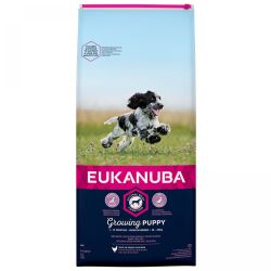 Eukanuba Growing Puppy Medium Breed - chicken  15 kg