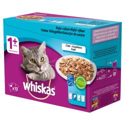 Whiskas alutasakos eledel négyféle hallal aszpikban 12 x  1 db