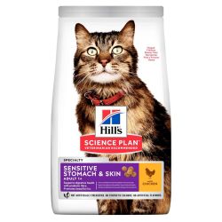 Hill's Science Plan Adult Sensitive Stomach & Skin száraz macskatáp  300 g