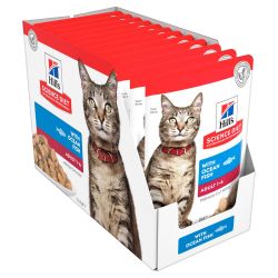 Hill's Science Plan Adult nedves macskatáp, hal 12 x  85 g