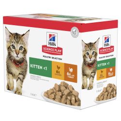 Hill's Science Plan Kitten nedves macskatáp, csirke-pulyka 12 x  85 g