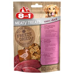 8 in 1 Meaty Treats fagyasztva szárított jutalomfalatok kutyáknak 100% kacsából  50 g