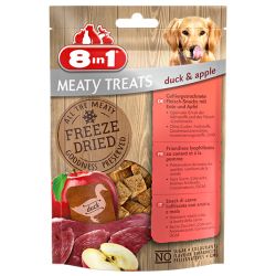 8 in 1 Meaty Treats fagyasztva szárított jutalomfalatok kutyáknak kacsából és almából  50 g