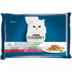 Gourmet Perle Mini Filé szószban zöldséggel 4 x  85 g