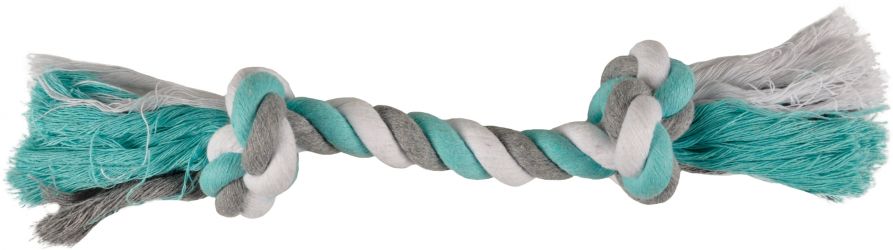 Flamingo Jim Playing Rope - rágókötél 2 csomóval, menta  30 cm