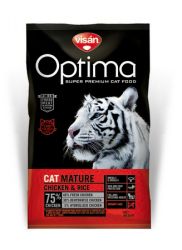 Visán Optimanova Cat Mature Chicken & Rice  8 kg