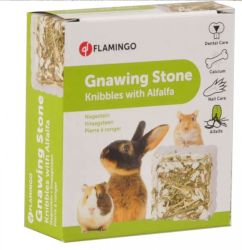 Flamingo Gnawing Stone Knibbles - lucernás ásványi kő  65 g