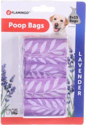 Flamingo kutyagumigyűjtő zacskó - levendulás 8 x  15 db