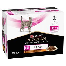 Pro Plan Veterinary Diets UR St/Ox Urinary Chicken nedves eledel macskák számára - csirkés 10 x  85 g