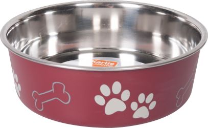 Flamingo Bella Kena fémtál kutyáknak - piros  2200 ml