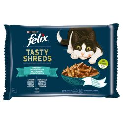Felix Tasty Shreds halas válogatás szószban 4 x  80 g