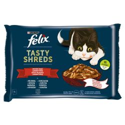Felix Tasty Shreds házias válogatás szószban 4 x  80 g
