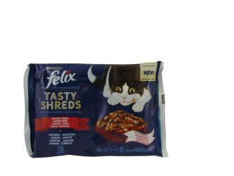 Felix Tasty Shreds házias válogatás szószban 4 x  80 g