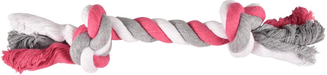 Flamingo Jim Playing Rope - rágókötél 2 csomóval, pink 35 cm   1 db
