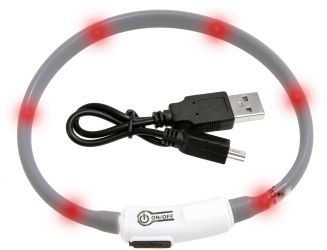 Flamingo Visio Light Led nyakörv macskáknak - fekete  35 cm