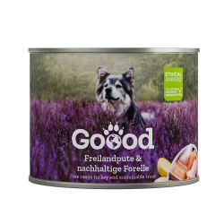 Goood Senior Mini Freilandpute & Nachhaltige Forelle - pulykás és pisztrángos konzerv  200 g