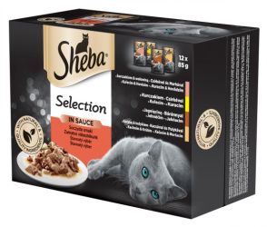 Sheba Selection alutasakos eledel - húsos válogatás 12 x  85 g