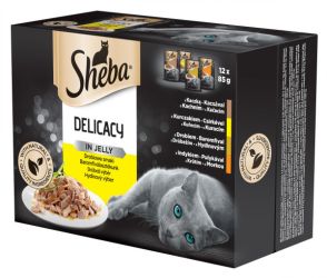 Sheba Delicacy alutasakos eledel - szárnyas válogatás 12 x  85 g