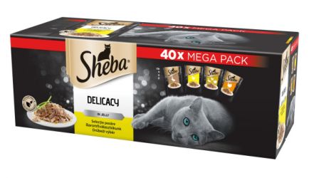 Sheba Delicacy alutasakos eledel - szárnyas válogatás 40 x  85 g