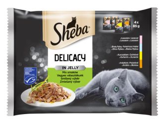 Sheba Delicacy alutasakos eledel - vegyes válogatás 4 x  85 g