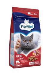PreVital Adult Beef - szárazeledel marhával felnőtt macskák számára  1.4 kg