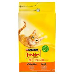 Friskies száraz macskaeledel - csirkével és hozzáadott zöldségekkel  4 kg