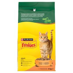 Friskies száraz macskaeledel - csirkével és hozzáadott zöldségekkel  4 kg