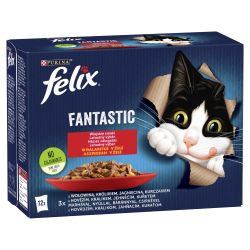 Felix Fantastic Házias Válogatás csirkével, marhával, nyúllal, báránnyal 12 x  85 g