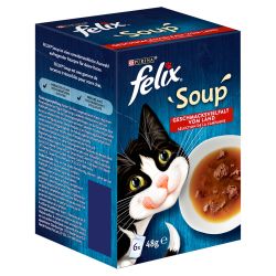 Felix Soup Házias Válogatás marhával, csirkével, báránnyal 6 x  48 g