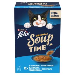 Felix Soup Halas Válogatás tőkehallal, lepényhallal, tonhallal 6 x  48 g