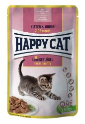Happy Cat Kitten & Junior Land Geflügel alutasakos eledel - Baromfi  85 g