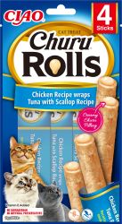 Inaba Cat Churu Rolls - tonhal fésűkagylóval 4 x  10 g